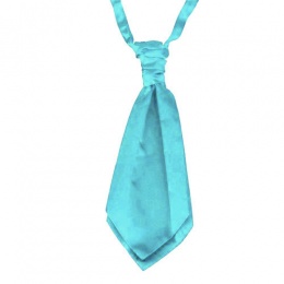 Boys Turquoise Adjustable Scrunchie Wedding Cravat